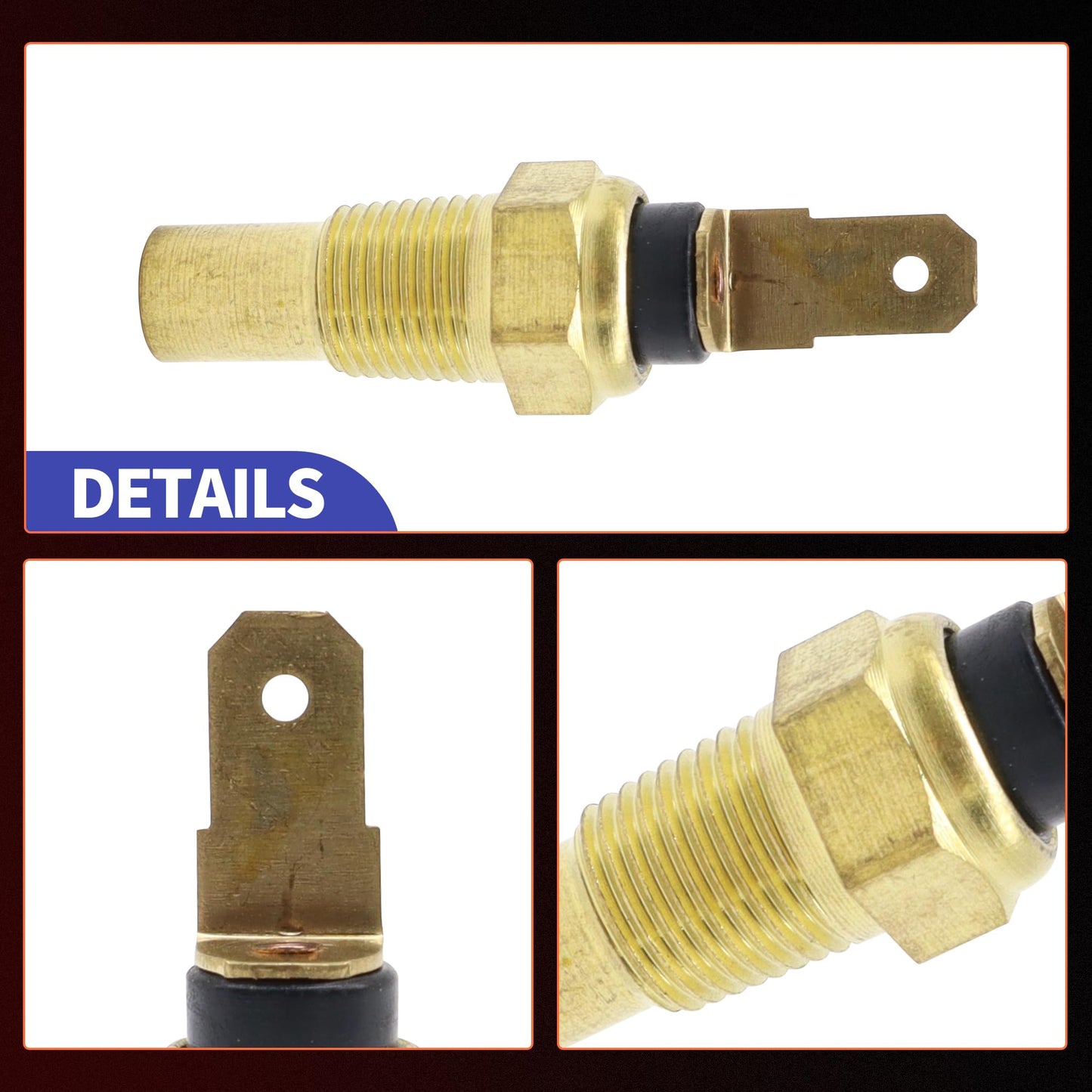 HiSport Coolant Temperature Sensor 1G498-83040 Compatible with Kubota D1005 D1305 D1703 D850 D905 F2302 V1505 V2203 Engine RTV-X900 RTV-X1100 RTV-X1120 RTV-X1140, 31351-32830 1G49883040 1909-0002