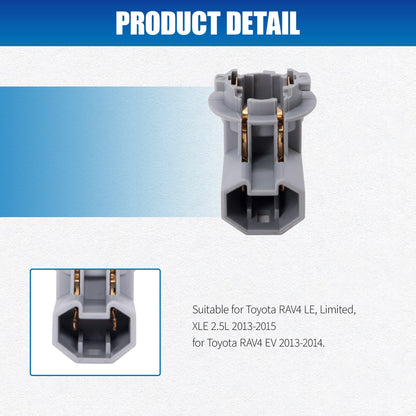 HiSport 2PCS 81275-12501 Tail Lamp Light Taillight Bulb Socket Sockets Compatible with Toyota RAV4 2013 2014 2015 2016 2.5L Replacement for OEM 8127512501