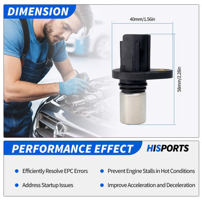 HiSport 90919-05026 Engine Camshaft Position Sensor Compatible with Chevrolet Prizm, Lexus ES300 ES330 HS250H RX300 RX330 RX400H, Pontiac Vibe, Scion TC XB, Toyota 4Runner Avalon Camry Celica Corolla