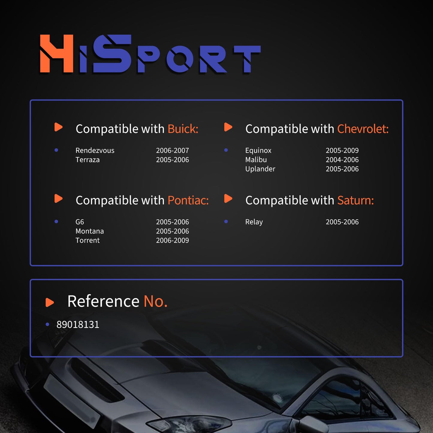 HiSport Spark Plug Wire Set 89018131 Compatible with Chevrolet Pontiac Saturn Relay Torrent Montana G6 Uplander Malibu Equinox 3.4L 3.5L,Replacement for Buick Rendezvous Terraza 2006-2007 V6 3.5L