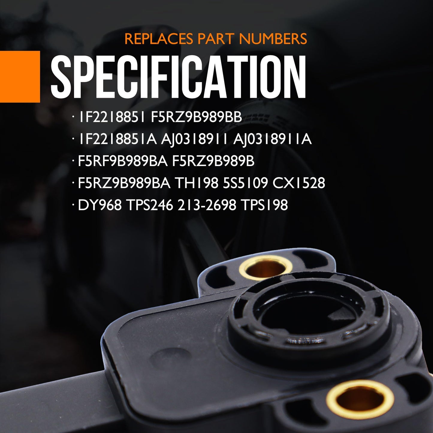 HiSport 1F2218851 TPS Throttle Position Sensor - Compatible with Ford Ranger Escape Freestar Taurus Windstar Sable Contour Mazda B3000 MPV Tribute Mercury Mariner Monterey Sable Cougar 1996-2011