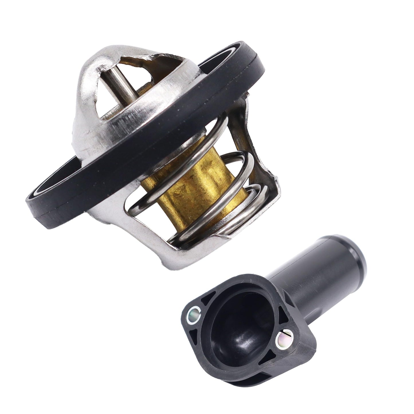 HiSport Engine Coolant Thermostat Housing Assembly - Compatible With Jeep Wrangler JK V6 3.8L 2007 2008 2009 2010 2011 Replace 4666149AA