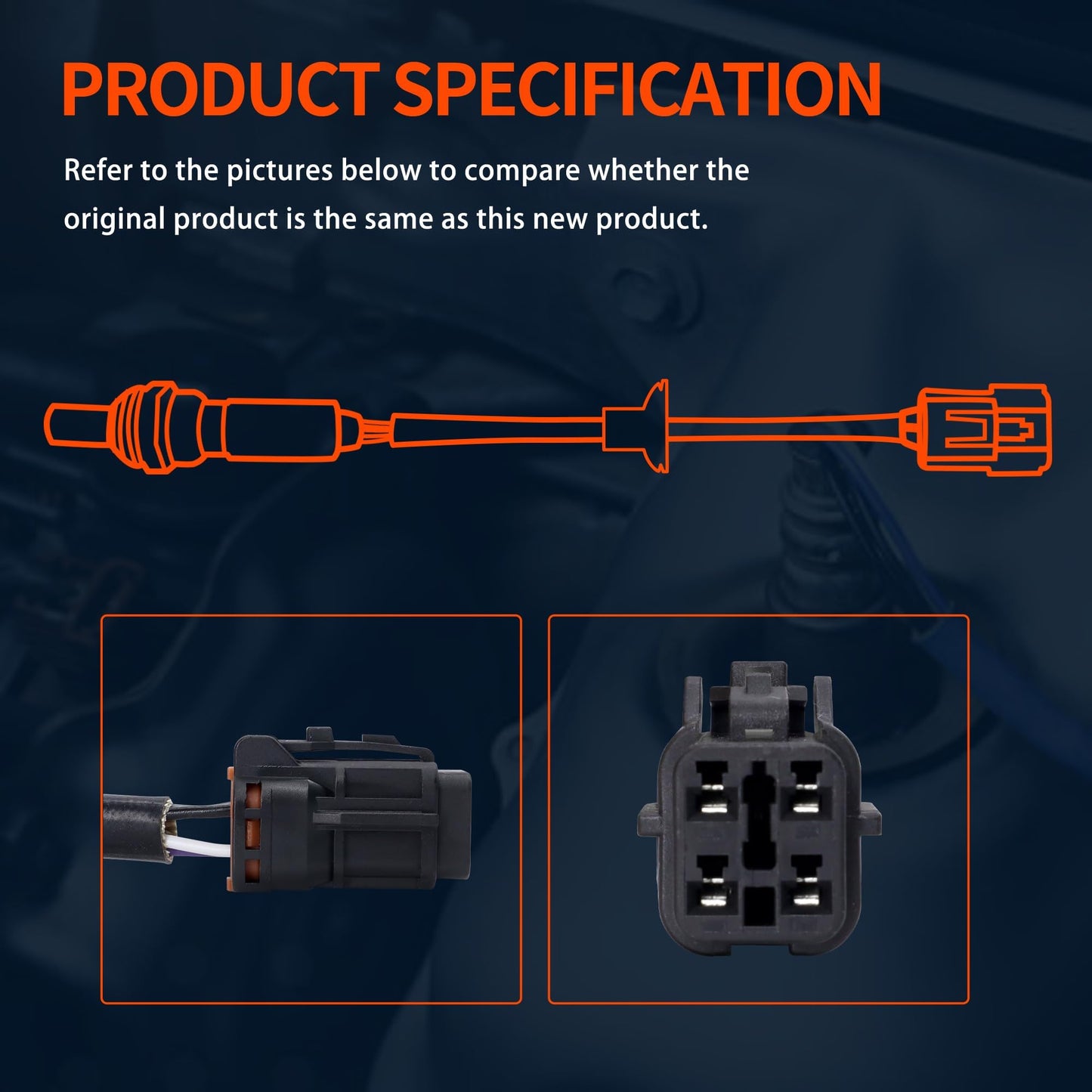 HiSport 250-24987 Oxygen Sensor Downstream - 4-Wire Heated O2 Sensor Compatible with Hyundai Elantra 2011-2016 Elantra GT 2013-2017 Tucson 2.0L 2016-2018, Kia Forte 2.0L 2014-2018 Kia Forte5 2014-2018