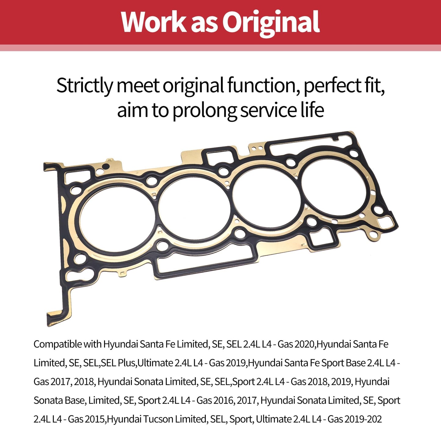HiSport Engine Head Gasket Set Compatible with Hyundai Elantra 2011 2012 2013 Elantra GT 2013 Kia Forte 2014 Soul 2012-2013 HS26561PT