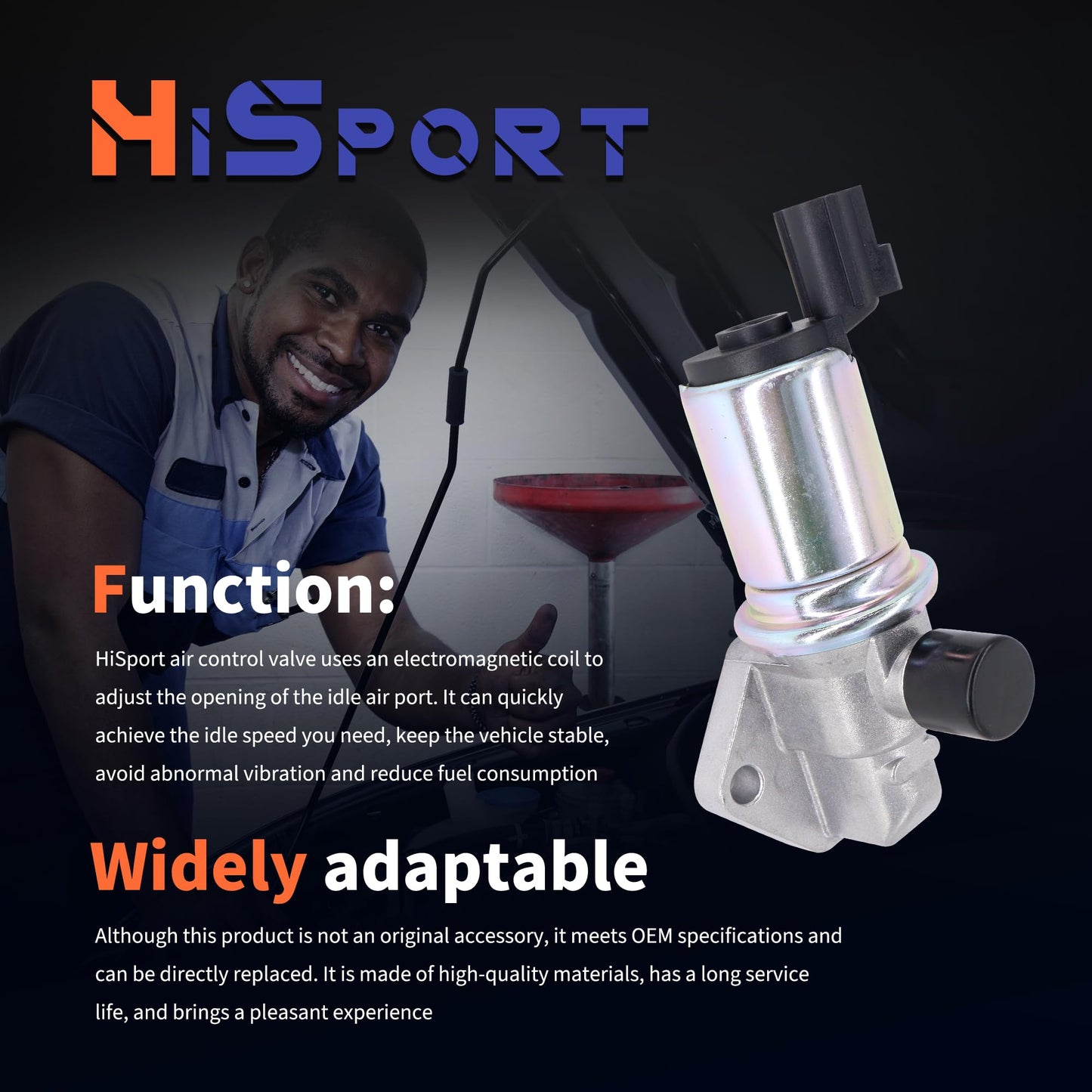 HiSport AC290 Idle Air Control(IAC) Valve - Compatible with Ford Explorer 1998-2000 Ranger 1998-2000 Mazda B4000 1997-2000 Replaces 2H1179 2152065 96TF9F715AB