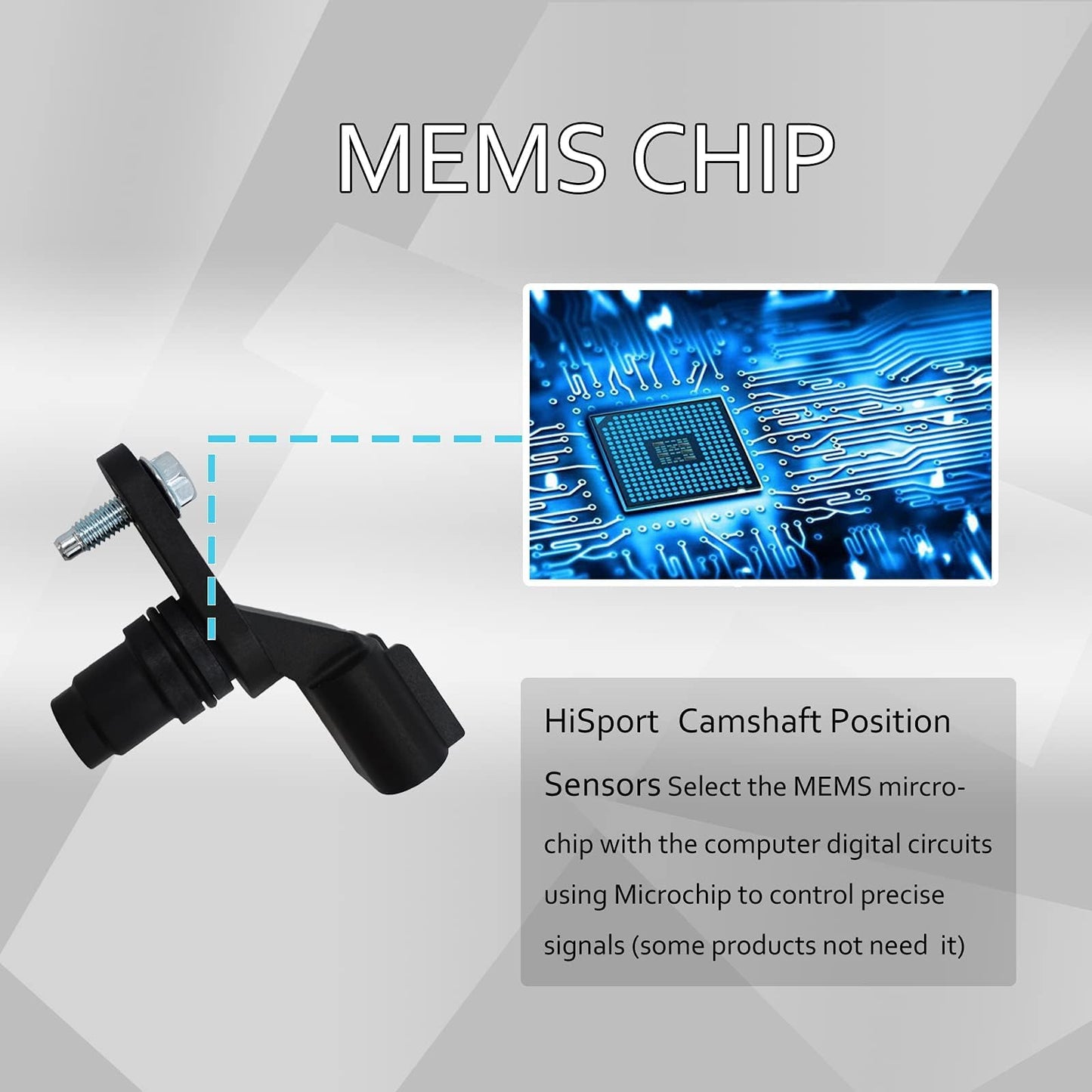 HiSport 12577245 Camshaft Position Sensor Compatible with Buick Lacrosse Regal, Chevrolet Chevy Equinox Impala Malibu Orlando Cobalt, Gmc Terrain, Pontiac G5 G6 Pursuit, Saab 9-5, Saturn Aura