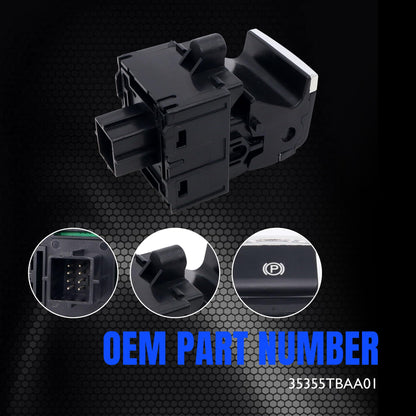 HiSport Electronic Auto Hand Brake Button Parking Switch Compatible with 2016-2018 Honda Civic Direct Replacement for OEM Part #35355-TBA-A01