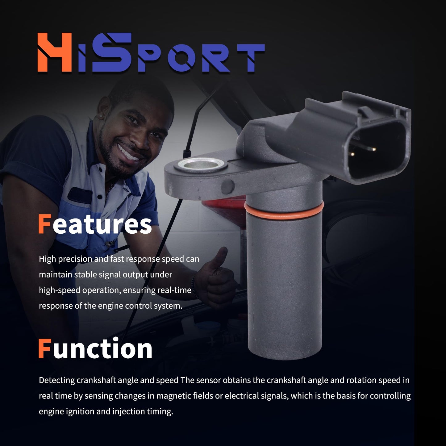 HiSport Engine Camshaft Position Sensor 917718 - Compatible with Ford Edge Explorer F-150 Flex Fusion Mustang Police Interceptor Sedan Utility Taurus X Transit-150 Transit-250 3.5L 3.7L 2007-2019