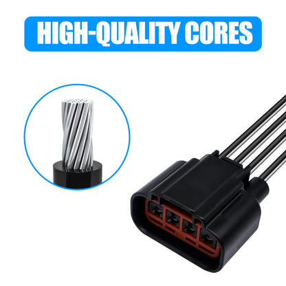 HiSport WPT688 WPT 688 HVAC Blower Motor Resistor Connector Wire Harness Pigtail S1763 14 AWG Compatible with Ford F-150 2009-2014