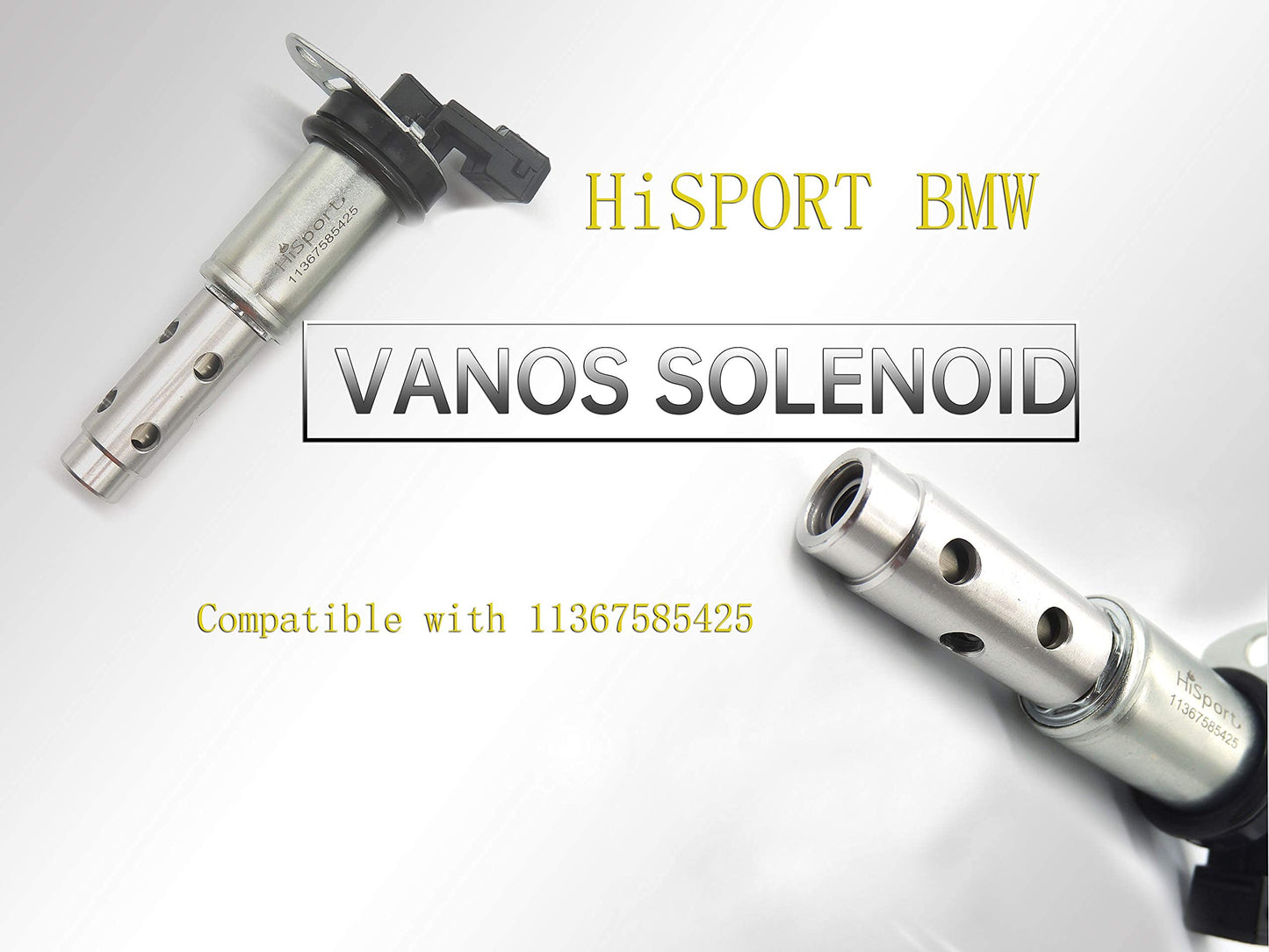 HiSport 11367585425 2PCS Vanos Solenoid Valve Oil Control Valve Compatible with BMW 740Li 740i 535xi 535i 530xi 530i 528xi 528i 525xi 525i 335xi 335IS 335i 330xi 330i 1 Series M 128i 135i 325i X3 Z4