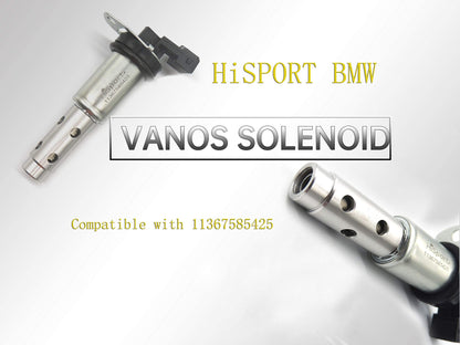 HiSport 11367585425 2PCS Vanos Solenoid Valve Oil Control Valve Compatible with BMW 740Li 740i 535xi 535i 530xi 530i 528xi 528i 525xi 525i 335xi 335IS 335i 330xi 330i 1 Series M 128i 135i 325i X3 Z4