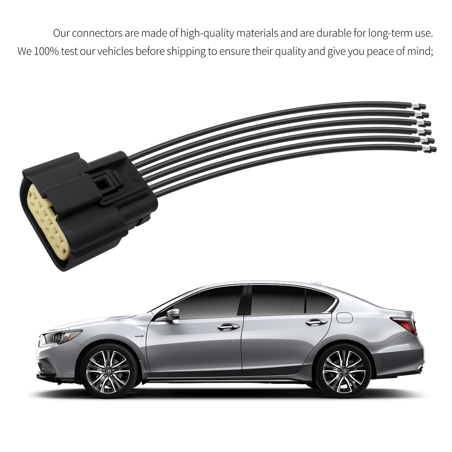 HiSport 68364272AA 2PCS Halogen Headlight Connector Harness Pigtail Compatible with Dodge Charger 2015-2018