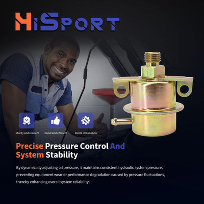 HiSport Fuel Pressure Regulator Auto Parts - Compatible with Ford Aerostar 1990-1997 Mazda B4000 1994-1998 Ranger 1989-1998 Explorer 1991-1998 Navajo 1991-1994 Replaces PR4083 143-217