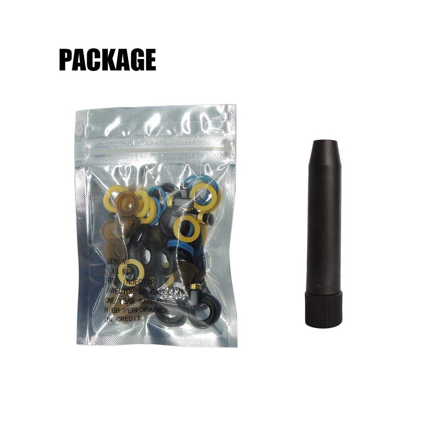 HiSport Fuel Injector Seal Kits Rebuild Set Include O-rings, Pintle Caps, Seal Spacers, Filter Baskets with 1pcs Filter Removal Tool [8 Set]