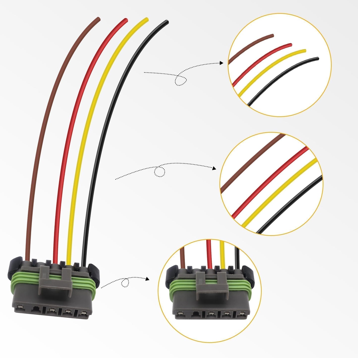 HiSport 15305873 Truck Tail Light Circuit Board Connector Compatible with Cadillac Escalade, Chevrolet Blazer C1500 Pickup Suburban Silverado 1500 Tahoe, GMC Jimmy Sonoma, Oldsmobile Bravada