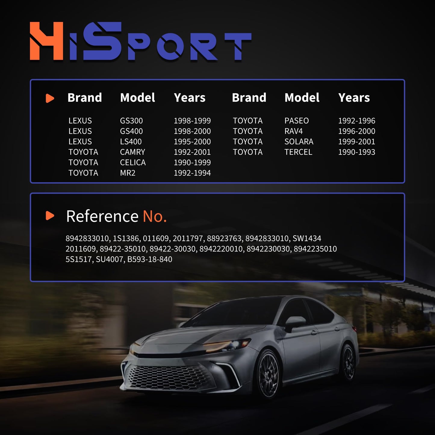 HiSport Engine Coolant Temperature Sensor - Compatible with Chevy Ford GEO GMC Jaguar Kia Lexus Lincoln Mazda Pontiac Suzuki Toyota Replace 19022018