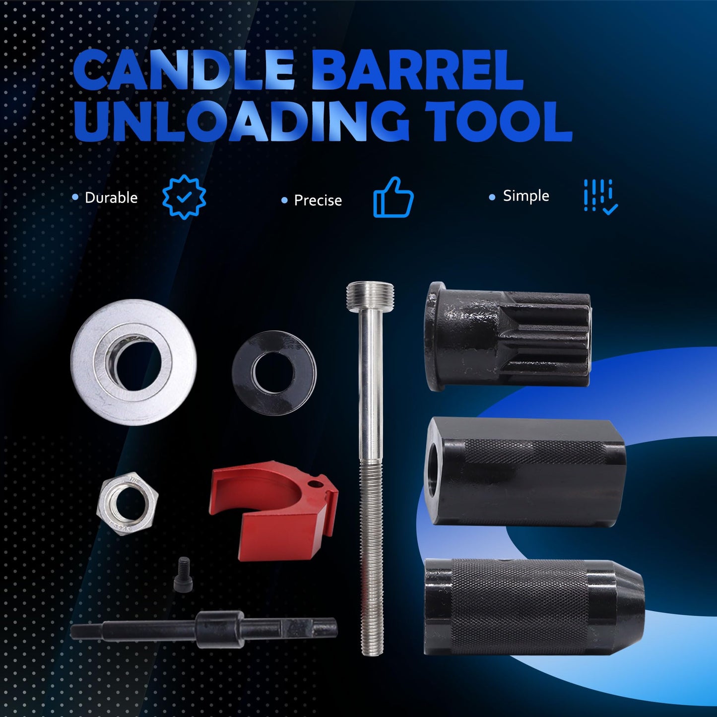 HiSport Fuel Injector Seal Install Tools for 9U-6891 CAT 3406E/C-15/C-16 Engines - 9U-6891 Injector Sleeve Remover Installer Set 8 PCS Include Injector Height Tool and Engine Barring Socket