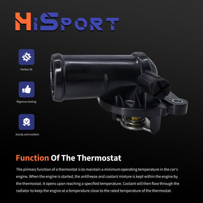 HiSport 902-3036 Thermostat Housing Assembly - Compatible with Chrysler 200 Town & Country Compatible with Dodge Avenger Grand Caravan Journey Compatible with Jeep Cherokee 2011-2018