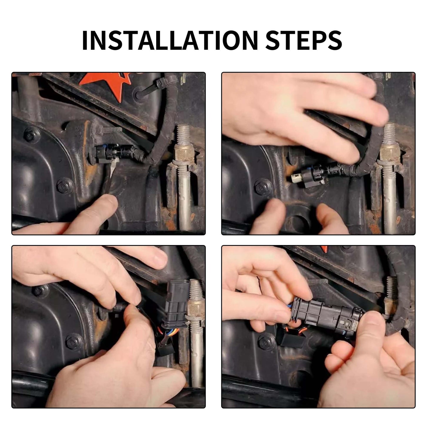 HiSport Locker Sensor Bypass Wiring Harness Z Locker Sensor Plug Connector Compatible with Jeep Wrangler Rubicon 2018-2023, Gladiator 2020-2023