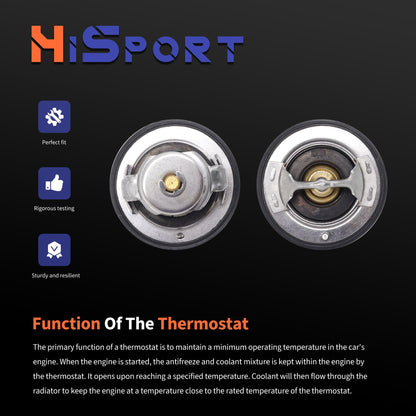 HiSport Thermostat - Compatible with Jeep Commander Grand Cherokee Grand Cherokee L Grand Wagoneer Wagoneer Wrangler 2005-2023 - Replace 52028898AE