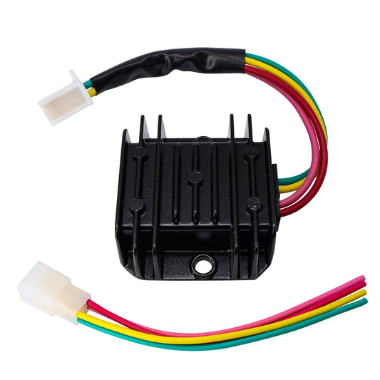 HiSport Voltage Regulator Rectifier 4 Wires Motorcycle Voltage Rectifier for Motorcycle Boat Motors DIY Engines