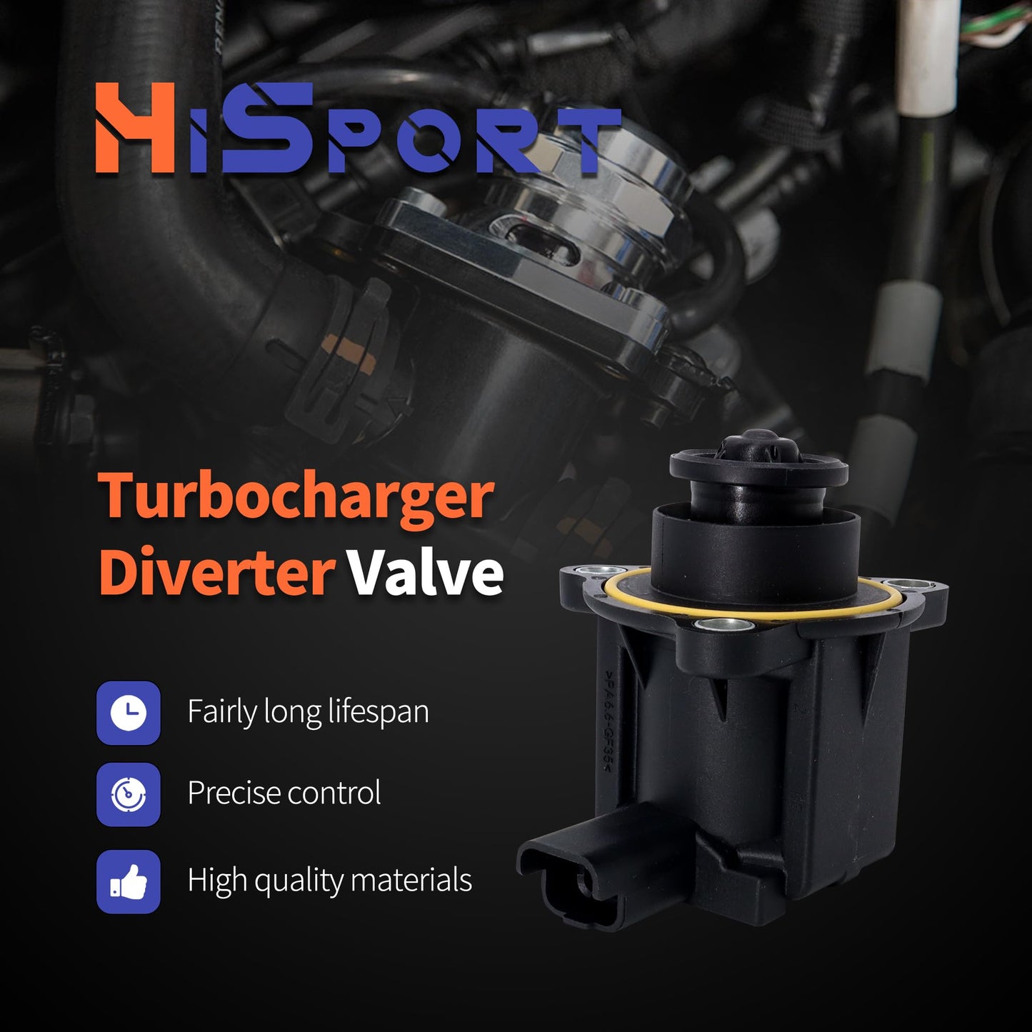 HiSport Turbocharger Diverter Valve - Compatible with Mini 2011-2016 Cooper Countryman 2013-2016 Cooper Paceman 2007-2015 Cooper - Replace 11657593273