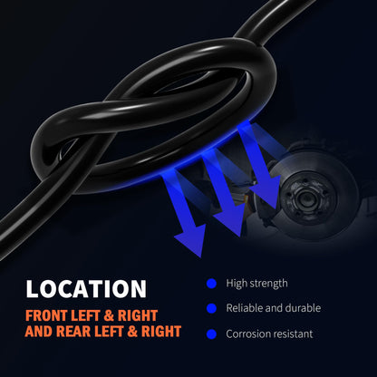 HiSport 4Pcs ABS Wheel Speed Sensor Front & Rear Compatible with Chevy Avalanche Silverado 1500 2007-2013 Suburban 1500 Tahoe 2007-2012 Cadillac Escalade 2007-2014 Replaces 15229012 15121067