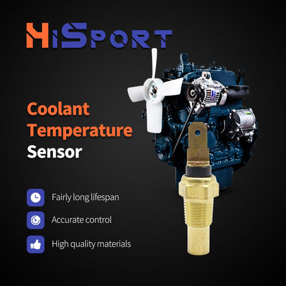 HiSport Coolant Temperature Sensor 1G498-83040 Compatible with Kubota D1005 D1305 D1703 D850 D905 F2302 V1505 V2203 Engine RTV-X900 RTV-X1100 RTV-X1120 RTV-X1140, 31351-32830 1G49883040 1909-0002