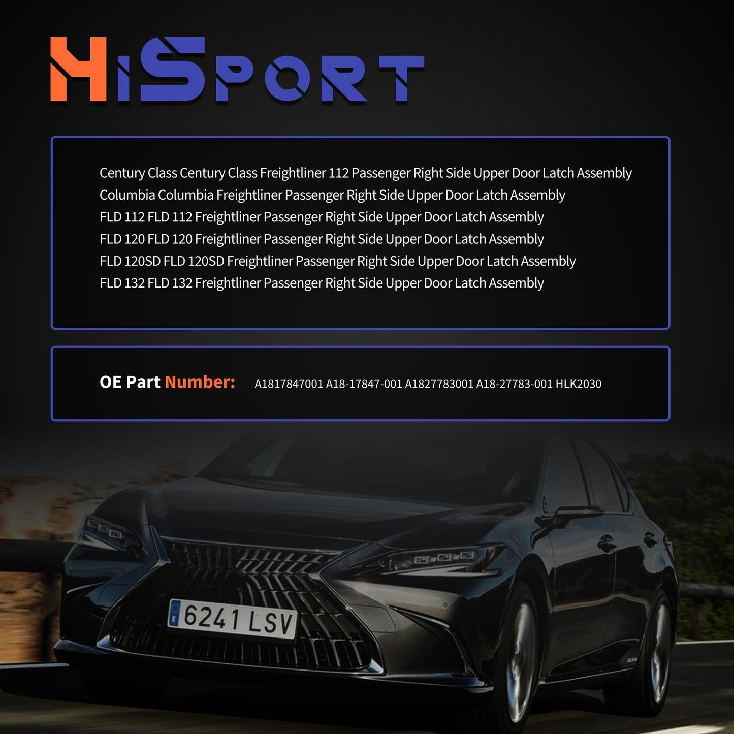 HiSport A1817847001 Door Latch Assembly Passenger Right Side Compatible with Freightliner FLD Columbia Century FLD120 1996-2008 Replaces A1827783001