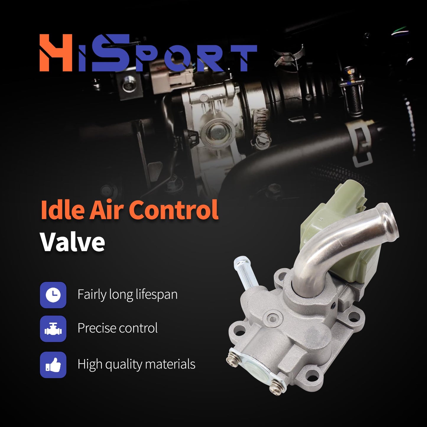 HiSport Idle Air Control Valve With Gasket - Compatible with Toyota 4runner 1997 T100 1996-1998 Tacoma 1996-2000 Replaces 2227075030