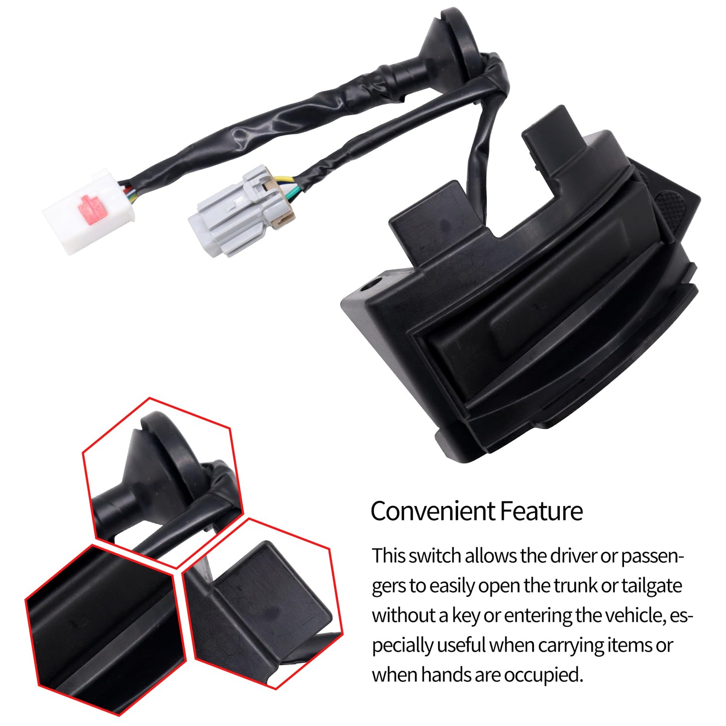 Hatch 81260-2V010 Trunk Button Latch with Camera - Compatible with Veloster 2012-2017 - Rear Hatch Lock Release Switch Replace 812602V010