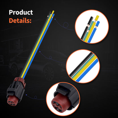 HiSport Vacuum Pump Pigtail 4 Wire Connector for Fuel Pump O2 Sensor 645-740 645-708 Compatible with Ford Lincoln Mercury Mazda