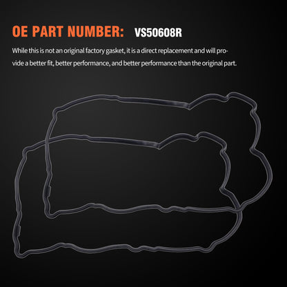 HiSport Valve Cover Gasket - Compatible with Nissan Infiniti Suzuki 350Z Altima Frontier Maxima Murano NV1500 NV2500 NV3500 Pathfinder Quest Xterra 3.5L 4.0L 2002-2014 - Replace VS50608R
