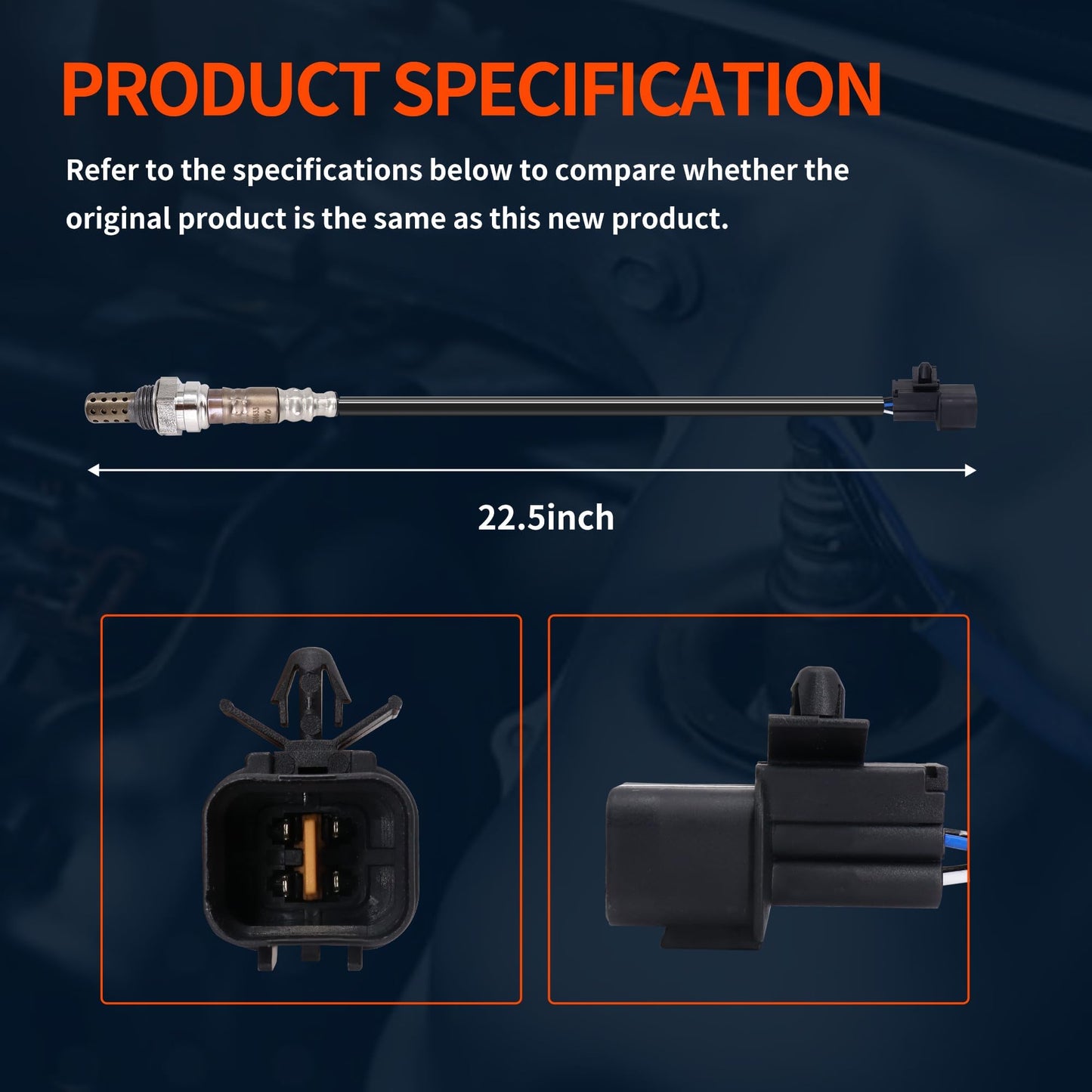 HiSport 250-24633 Upstream/Downstream Oxygen Sensor Compatible with Chrysler Sebring 2001-2005, Dodge Stratus, Eagle Summit, Mitsubishi Diamond Eclipse Endeavor Galant Lancer Mirage Montero 1998-2000
