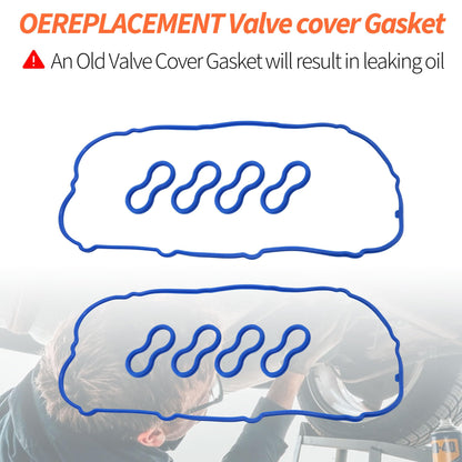 HiSport Valve Cover Gasket Set - Compatible with Chrysler 300 Aspen Dodge Challenger Charger Jeep Grand Cherokee Ram 1500 3.0L 3.6L 3.7L 4.7L 5.7L 6.1L 6.2L 6.4L 2003-2024 - Replace VS50625R