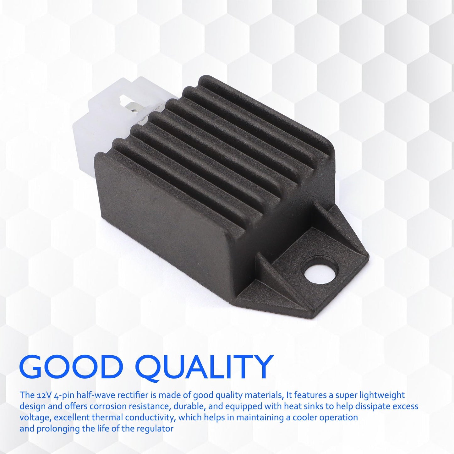 HiSport 4-Pin Voltage Regulator Rectifier - Compatible with Tao Tao 110cc ATA-110B ATA-110D ATA-110F 50cc ATM50 Pony50 VIP Thunder EVO Coolster 110cc 3050A 3050B