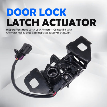 HiSport Front Hood Latch Lock Actuator - Compatible with Chevrolet Malibu 2016-2018 Replaces 84160734 23264513