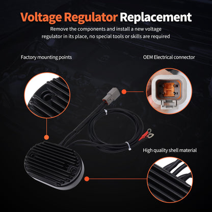 HiSport 74610-01 74540-01 Voltage Regulator Rectifiers Compatible with Harley Davidson 2001 2002 2003 2004 2005 2006 Twin Cam 88 Softail