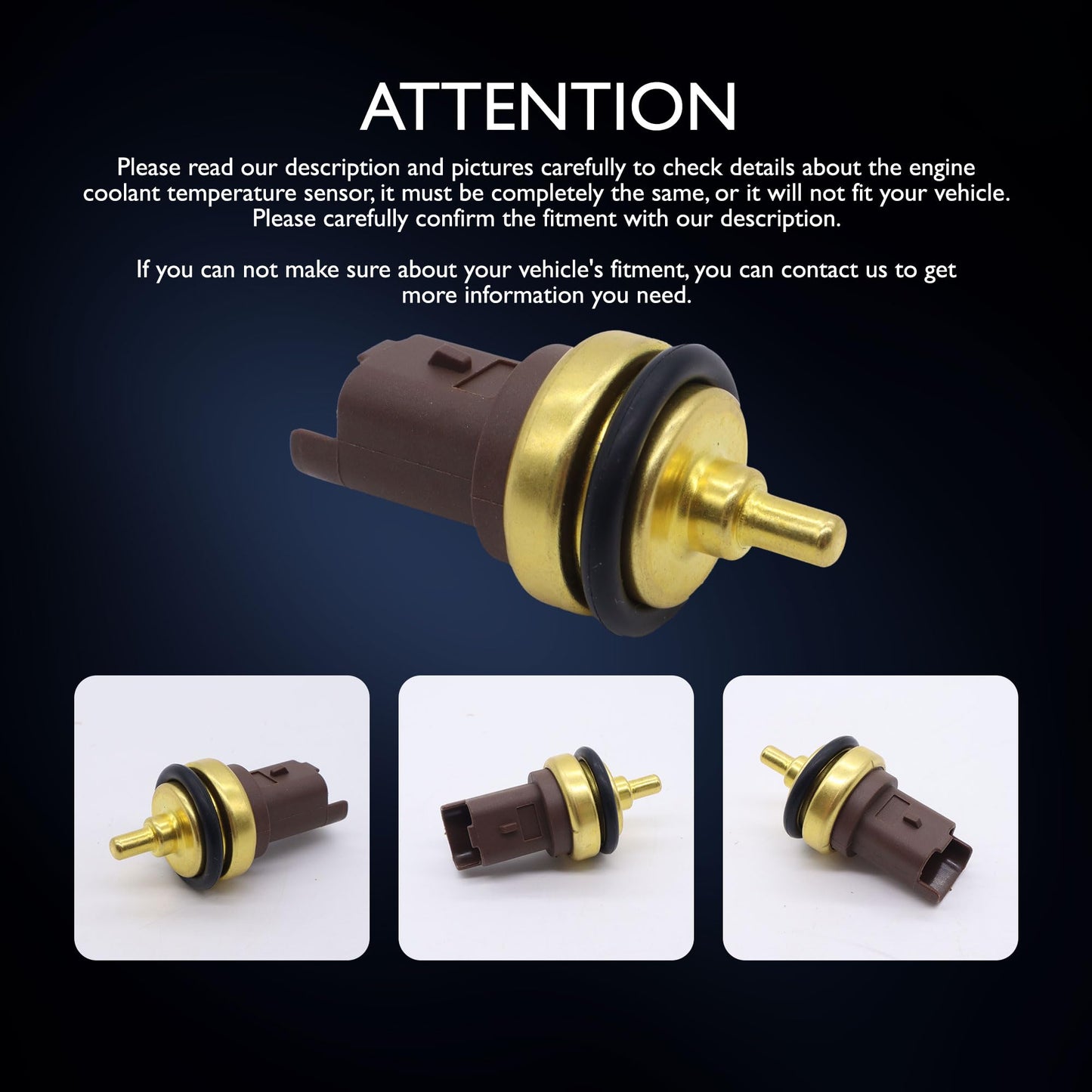 HiSport Engine Coolant Temperature Sensor - Compatible with Mini Replaces 13627535068 7535068 96566364 1338F3