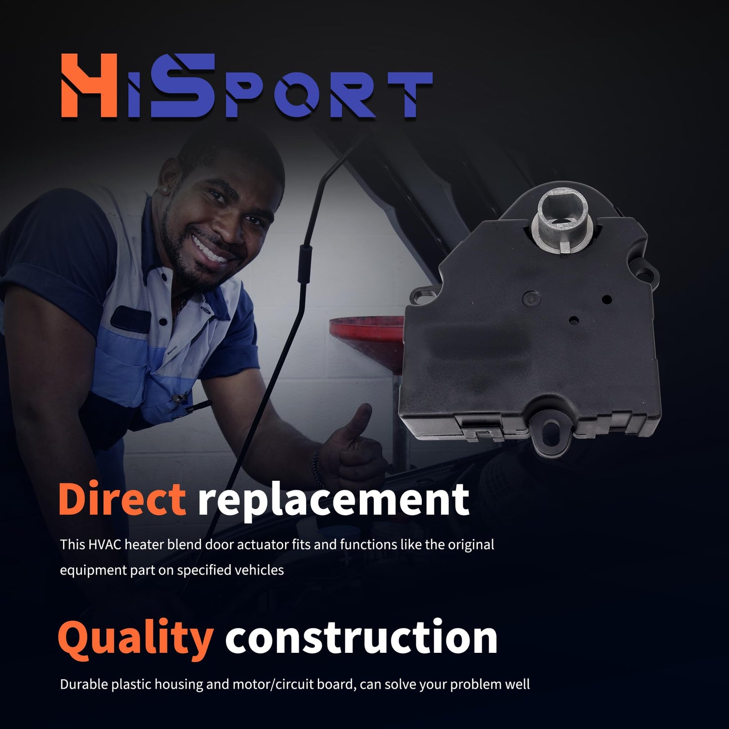 HiSport 604-126 HVAC Heater Blend Door Actuator - Compatible with Buick Rainier Cadillac Chevy Avalanche 1500 2500 Suburban 1500 2500 Tahoe GMC Envoy XL Envoy XUV Oldsmobile Bravada 1999-2009