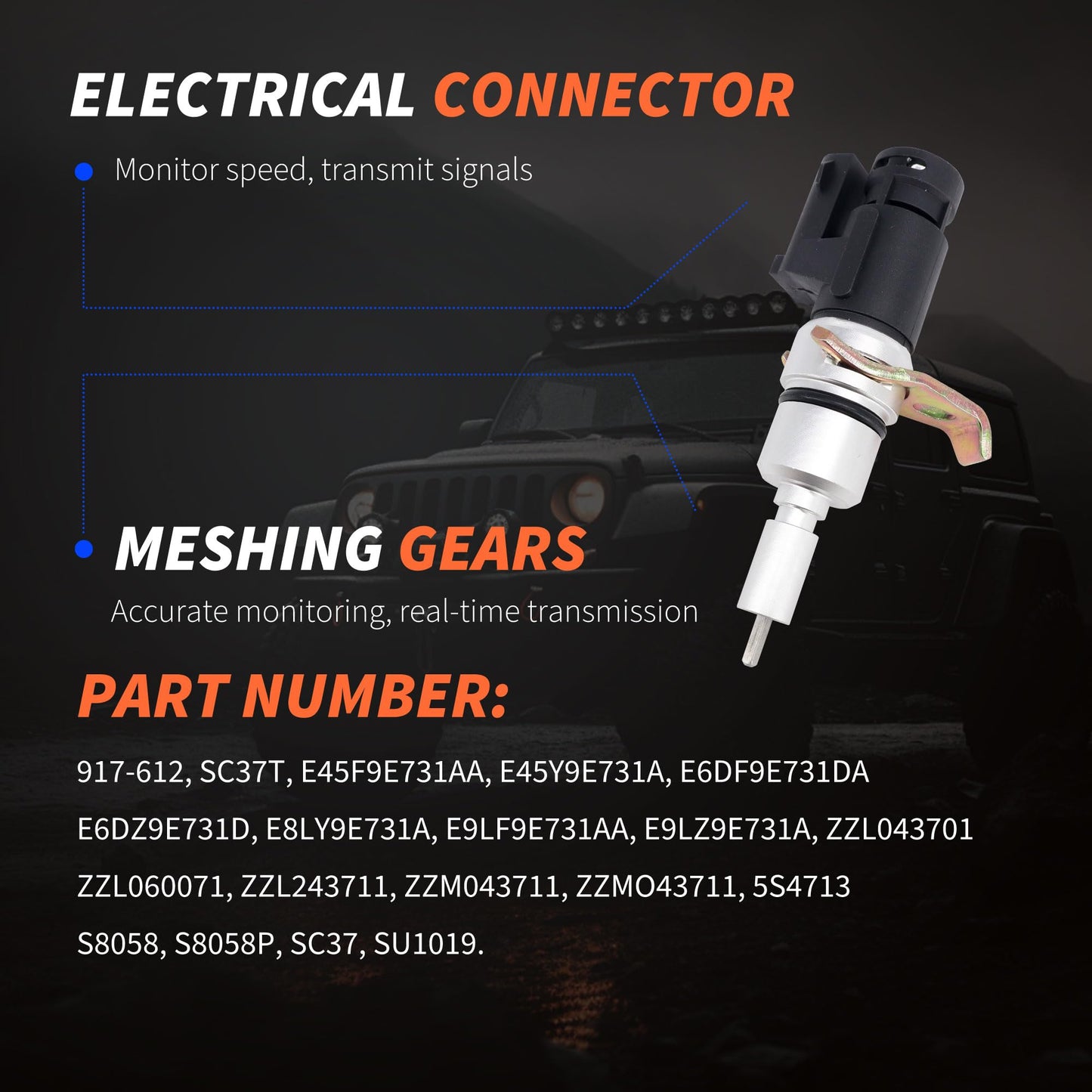 HiSport Speed Sensor 917-612 Compatible with Ford F-150, F-250, F-350, F-Super Duty, Explorer, Mustang, Taurus, E-150 Econoline, Ranger & Lincoln Continental & Mazda & Mercury