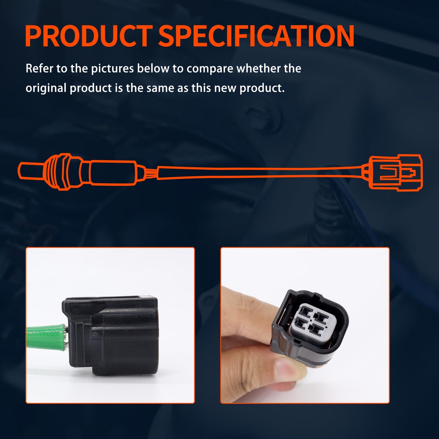 HiSport Oxygen O2 Sensor Upstream Downstream - Compatible with Honda 2008-2012 Accord; Acura 2009-2014 TSX Replacement 234-9091, 234-4462