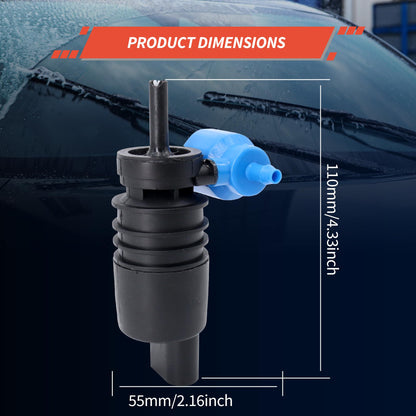 HiSport 8260A059 Windshield Wiper Pump - Compatible with Audi BMW Buick Chevrolet Chrysler Dodge Ford Jeep Mazda Mercedes-Benz Mini Mitsubishi Porsche Smart Volkswagen 2000-2023