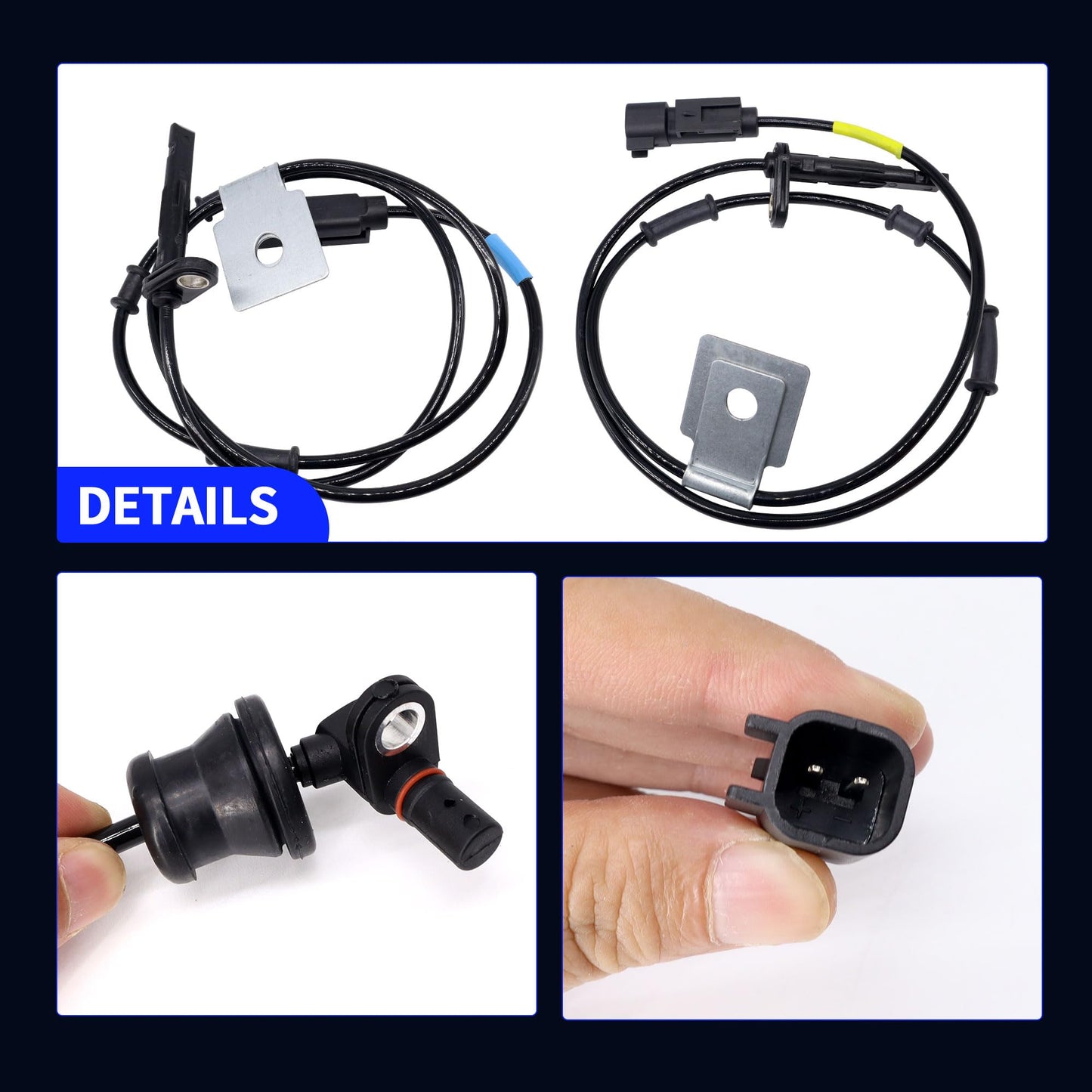 HiSport ABS Wheel Speed Sensor Front Rear Left and Right Compatible with Chevrolet Equinox LS LT 2010-2017 Replacement for GMC Terrain SLE SLT 4PCS Replaces ALS1994 ALS2199 ALS2234