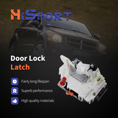 HiSport 931-080 Door Lock Latch Actuator Front Left Driver Side - Compatible with Chrysler Town & Country Dodge Caliber Grand Caravan Ram 1500 Ram 2500 Ram 3500 Jeep Compass Patriot 2008-2024