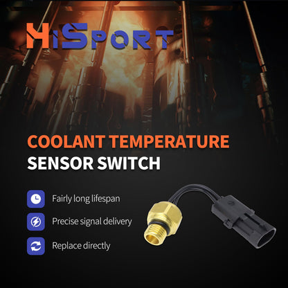 HiSport Temperature Sensor Switch RE503242 - Compatible with John Deere 240 250 260 270 280 210LE 324H 344H 410E 485E 486E 488E 540G 548G 640G 648G 690ELC 740G 748G 5103 5105 5203 5205 5210 5220