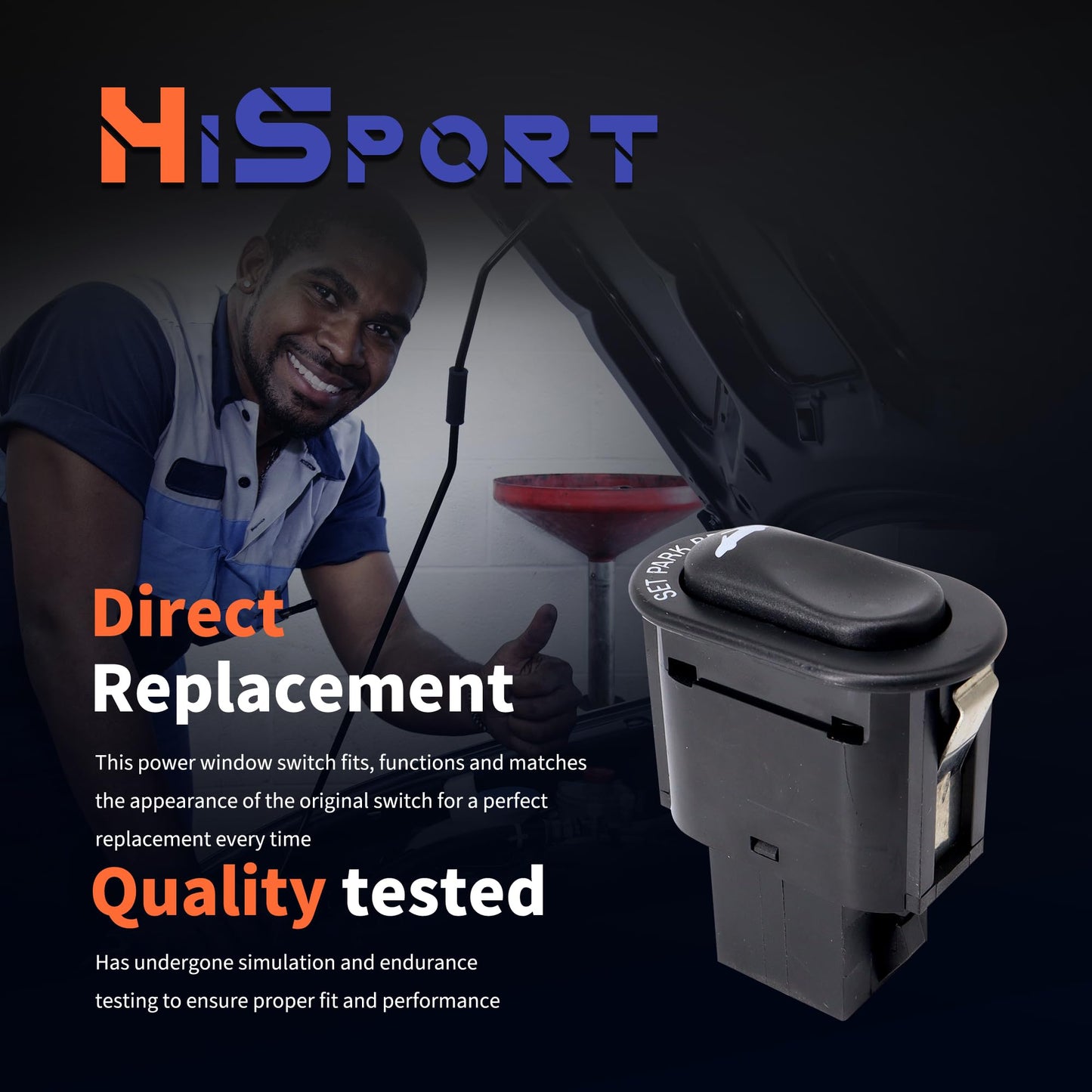 HiSport Convertible Top Switch Roof Open Button F4ZZ15668B - Compatible with Ford Mustang 1994 1995 1996 1997 1998 1999 2000 2001 2002 2003 2004