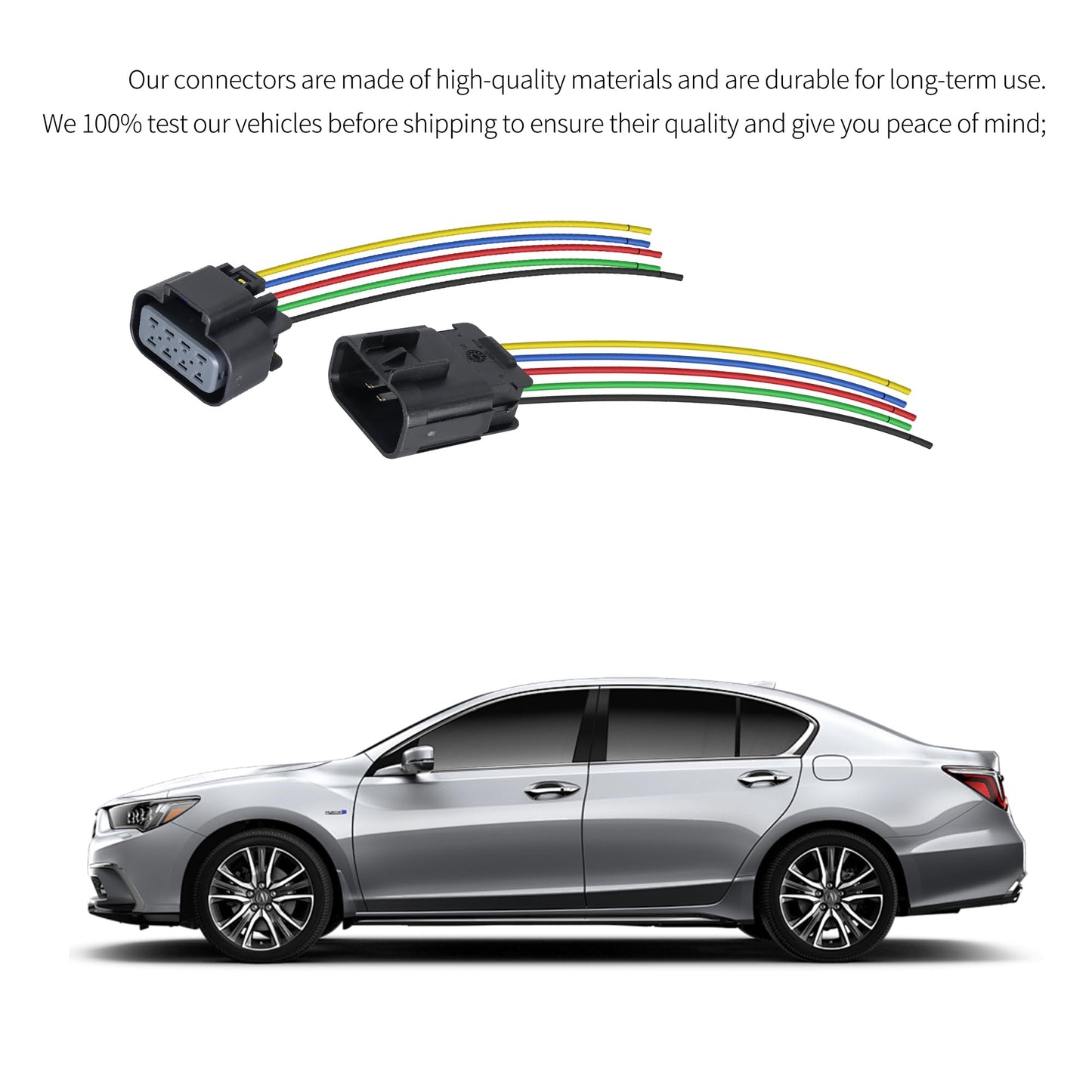 HiSport Headlights Connector Pigtail Plug Replacement for Chevrolet Silverado 2007-2014 Male and Femail Headlights Left and Right Connector Wire£¬Repalce 22853027, 22853028