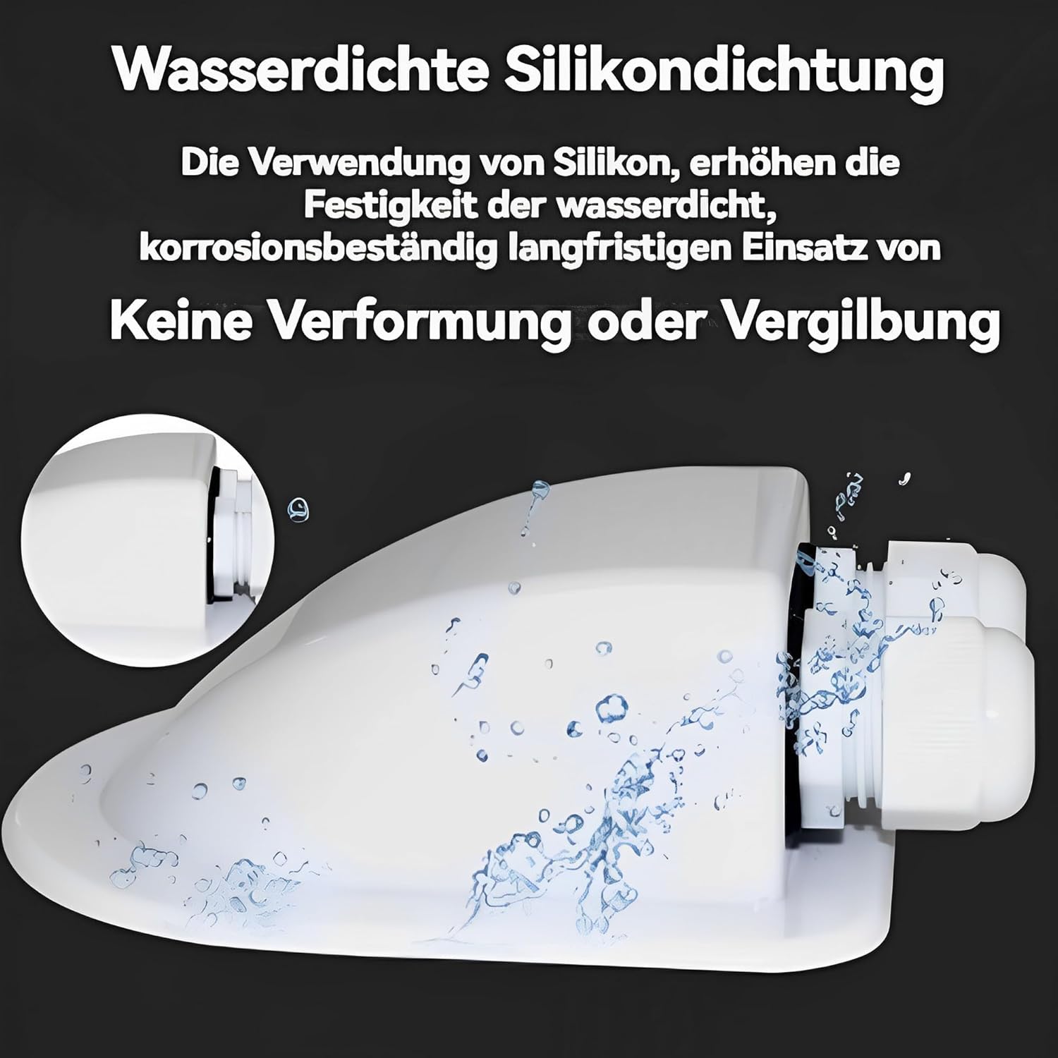 HISports 2-teilige RV-Dachkanäle, IP68 wasserdichte Solarkabel-Einführung, ABS-Dachgraben für Solarpaneele, Wohnmobile, 3–12 mm, Weiß