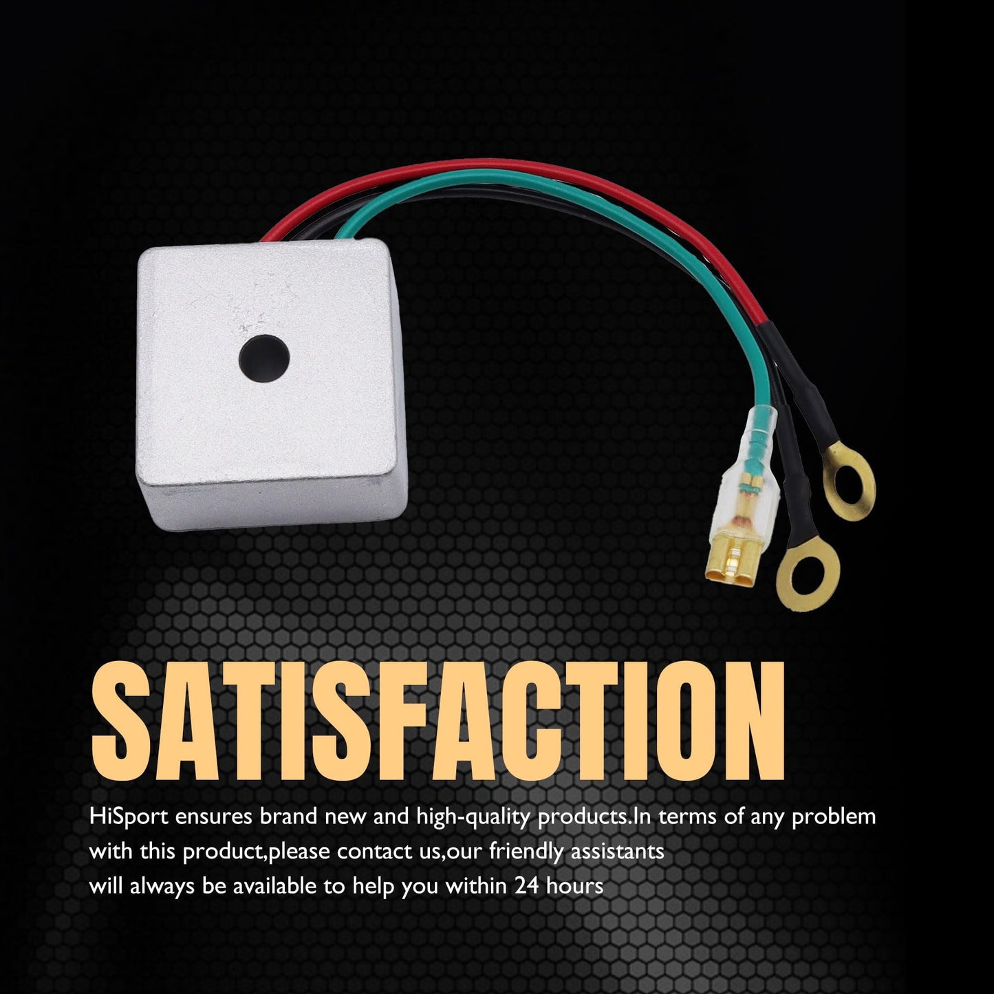 HiSport 435-203 Voltage Regulator Compatible with EZ Go Express L4, Express L6, Express S4, Express S6, RXV Electric 2014, RXV Gas, TXT Electric, TXT Gas, Terrain 250 1000 1500